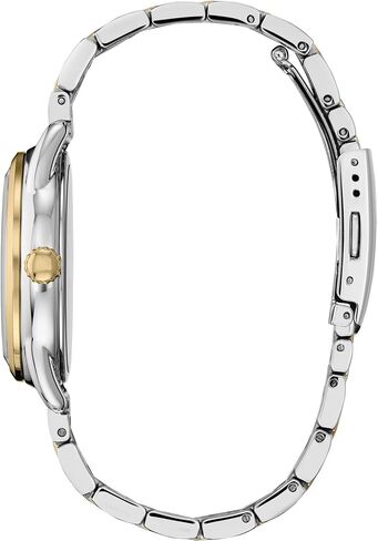Citizen Ladies Eco-Drive Disney Minnie Empowered Two Tone Stainless Steel Watch with Crystal Accents, White Dial,3 Hand (Model: FE6084-70W) in Saudi Arabia