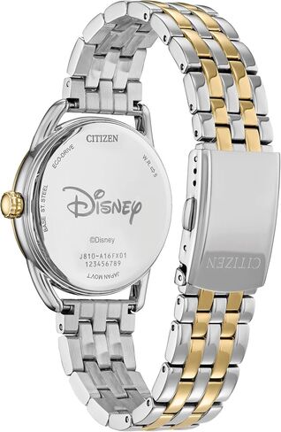 Citizen Ladies Eco-Drive Disney Minnie Empowered Two Tone Stainless Steel Watch with Crystal Accents, White Dial,3 Hand (Model: FE6084-70W) in Saudi Arabia