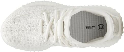 adidas Kids Boys Yeezy Boost 350 V2 Slip on Sneakers Shoes غير الرسمية - Off White - Size 1 M in Saudi Arabia