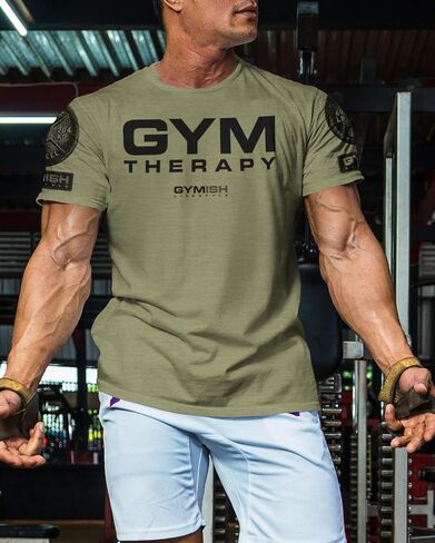 Gymish Lifestyle Gym Therapy Workout Shirts for Men, Lifting T-Shirt for Gym Workout in Saudi Arabia