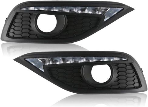 Bakugo 2PCS أثناء النهار ، غلاف مصباح الضباب الخفيف DRL DRL Light 12V لـ Honda CRV CR-V 2012 2013-White Yellow in Saudi Arabia