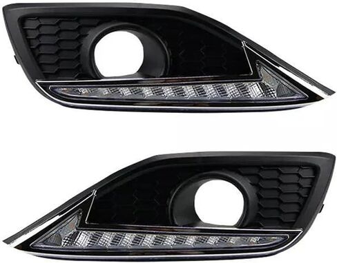 Bakugo 2PCS أثناء النهار ، غلاف مصباح الضباب الخفيف DRL DRL Light 12V لـ Honda CRV CR-V 2012 2013-White Yellow in Saudi Arabia
