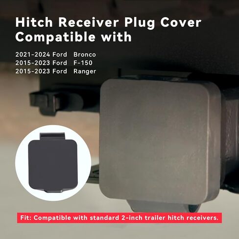 M-1840-FP 2" Trailer Hitch Receiver Plug Cover Compatible with 2003-2024 Ford receivers,Most Models of 2" Hitch receivers -1PCS in Saudi Arabia