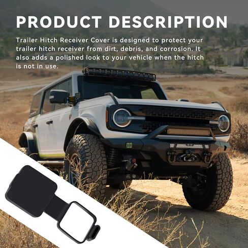 M-1840-FP 2" Trailer Hitch Receiver Plug Cover Compatible with 2003-2024 Ford receivers,Most Models of 2" Hitch receivers -1PCS in Saudi Arabia