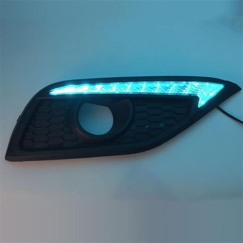 Bakugo 2PCS أثناء النهار ، غلاف مصباح الضباب الخفيف DRL DRL Light 12V لـ Honda CRV CR-V 2012 2013-White Yellow in Saudi Arabia