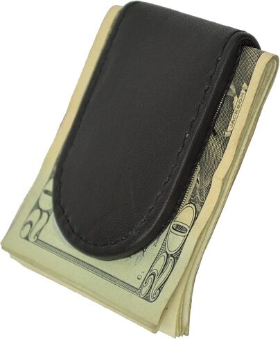 Fine Genuine Leather Magnetic Money Clip (Brown) in Saudi Arabia
