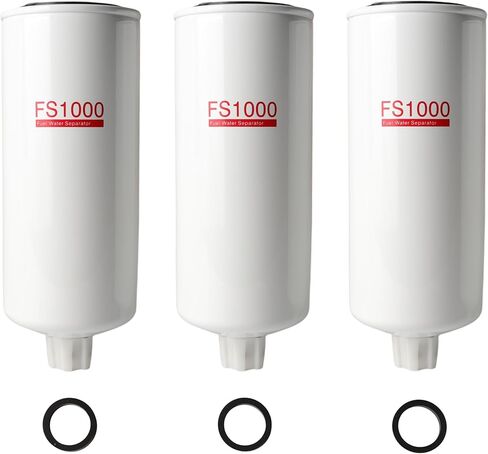 3 حزمة FS1000 مرشح فاصل فاصل مياه الوقود ملائمة لـ Cummins ISM11 C16 C16 C13 ISL9 N14 M11 محرك ديزل ، مناسب لـ FleetGuard FS1000 FITS لـ Kenworth Fits for Peterbilt ، OE# BF1259 BF1212 P5512 in Saudi Arabia