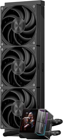 PCCOOLER CPS DS360 AIO Liquid CPU Cooler Liquid Cooling - 3 Pack F5 R120 Case Fans - Digital Monitor 360mm Liquid Cooler CPU for AM4 AM5 Intel LGA 1700/1851/20XX AIO Water Cooler Black in Kuwait