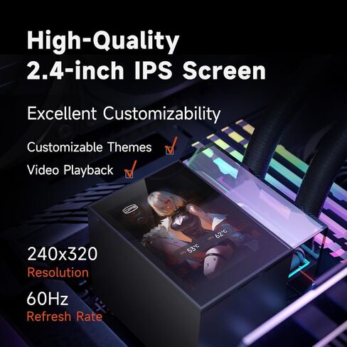 PCCOOLER CPS DS360 AIO Liquid CPU Cooler Liquid Cooling - 3 Pack F5 R120 Case Fans - Digital Monitor 360mm Liquid Cooler CPU for AM4 AM5 Intel LGA 1700/1851/20XX AIO Water Cooler Black in Kuwait