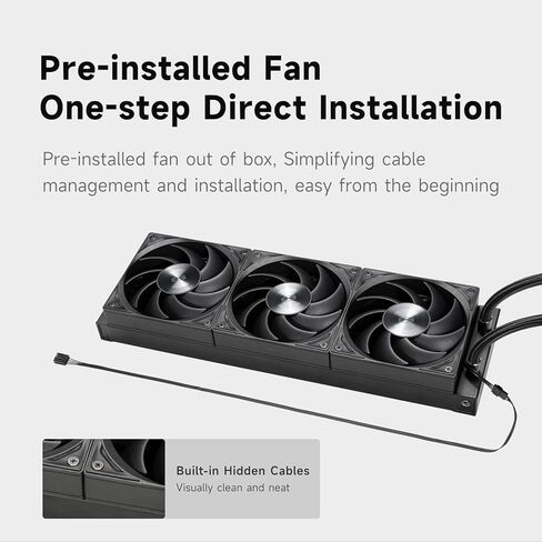 PCCOOLER CPS DS360 AIO Liquid CPU Cooler Liquid Cooling - 3 Pack F5 R120 Case Fans - Digital Monitor 360mm Liquid Cooler CPU for AM4 AM5 Intel LGA 1700/1851/20XX AIO Water Cooler Black in Kuwait