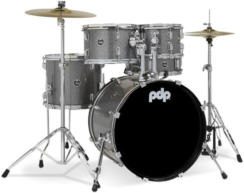 PDP By DW Center Stage Complete Drumkit, 5 Drum Set, Royal Blue Sparkle, 7x10, 8x12, 12x14 Floor, 14x20 Kick, 5x14 Snare (PDCE2015KTRB) in Saudi Arabia