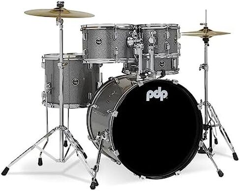 PDP By DW Center Stage Complete Drumkit, 5 Drum Set, Royal Blue Sparkle, 7x10, 8x12, 12x14 Floor, 14x20 Kick, 5x14 Snare (PDCE2015KTRB) in Saudi Arabia