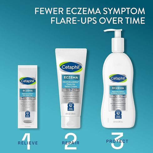 CETAPHIL RESTORADERM Soothing Moisturizer, For Eczema Prone Skin, 10 fl oz, For Dry, Itchy, Irritated Skin, 24Hr Hydration, No Added Fragrance in Kuwait