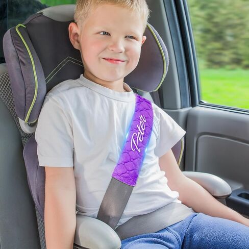 Personalised Car Seat Belt Pads with Embroidery Name, Comfort Harness Seatbelt Covers, Customized Car Accessories Universal Seatbelt Pad - Travel Car Seat Belt Covers for Sedan SUV Trucks (2 Pack) in Saudi Arabia