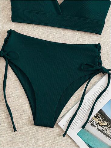 GORGLITTER Women's Color Block Swimsuit Triangle High Cut G String Bikini Set Tie Dye Bathing Suit in Saudi Arabia