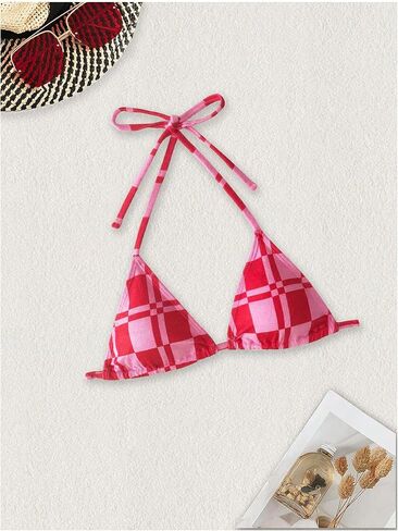 GORGLITTER Women's Color Block Swimsuit Triangle High Cut G String Bikini Set Tie Dye Bathing Suit in Saudi Arabia