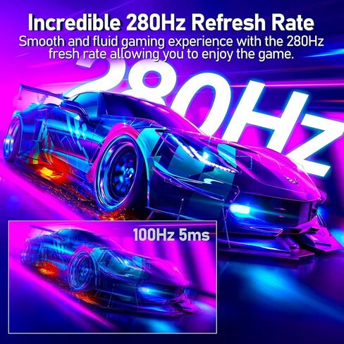 شاشة ألعاب ZZA منحنية مقاس 27 بوصة، تدعم 240 هرتز، حتى 280 هرتز، دقة عالية كاملة 1920 × 1080، ثلاثة حواف ضيقة، FreeSync Premium - تجربة ألعاب مثالية in Kuwait