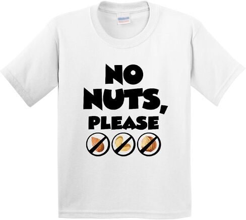 inktastic No Nuts, Please- Tree Nut Food Allergies Youth T-Shirt in Saudi Arabia