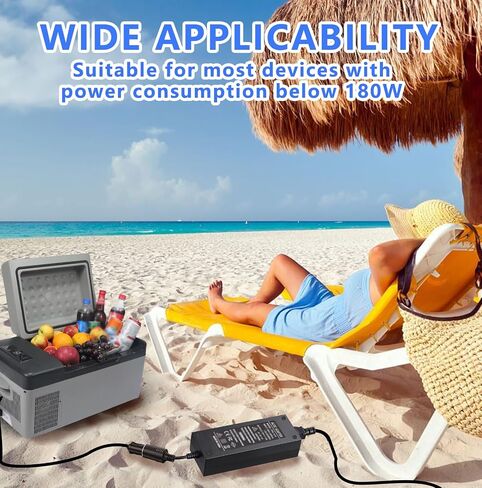 محول من 110 فولت إلى 12 فولت ، 15A 180W AC إلى محول العاصمة ، 12 فولت ، مقبس أخف سجائر إلى سدادات الجدار لثلاجة السيارة ، نفخ الإطارات ، مكنسة كهربائية ، مبرد عالي الجهد ، 120 فولت إلى 12 فولت in Kuwait