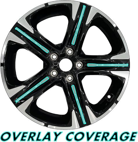 Slickmod Chrome Delete Blackout Vinyl Overlay for 2021-2022 Kia K5 GT Line 18 in Wheel Rims (Gloss Black) in Saudi Arabia