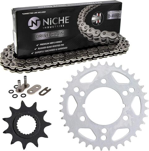NICHE Drive Sprocket Chain Combo for Polaris Trail Blazer 250 Front 11 Rear 36 Tooth 520V-X X-Ring 76 Links in Saudi Arabia