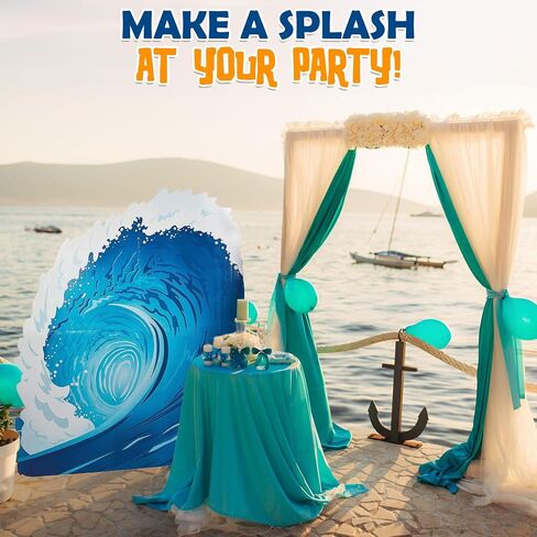 Fun Express Express Surf Wave Cardboard Standup ، 5 أقدام - ديكور حفلات الأمواج والصور - VBS VACTIONS BIBLE SCHOOL SCELIS/DICER in Saudi Arabia