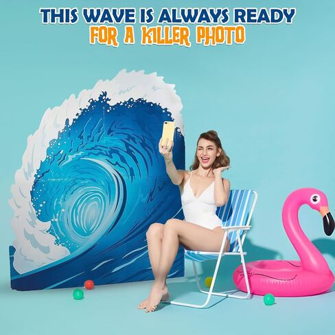 Fun Express Express Surf Wave Cardboard Standup ، 5 أقدام - ديكور حفلات الأمواج والصور - VBS VACTIONS BIBLE SCHOOL SCELIS/DICER in Saudi Arabia