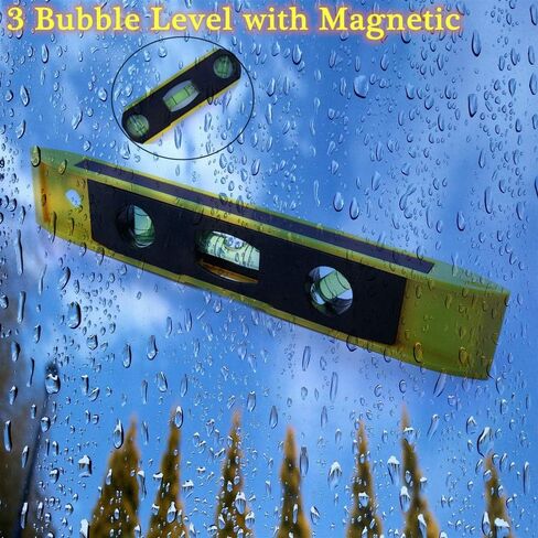 2 Pcs Magnetic Torpedo Level, Spirit Level 3 Bubble Level Torpedo Magnetic Level Bubble Measuring Tool (6 inch) in Kuwait