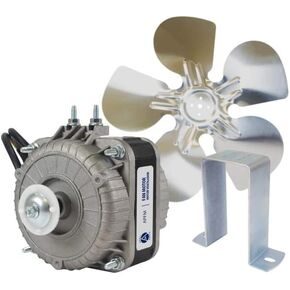 Appli Parts APFM-101E 10 واط مكثف تبريد ومحرك مبخر 115 فولت 60 هرتز 0.65 أمبير 1450 دورة في الدقيقة يتضمن قاعدة وشفرة مروحة من الألومنيوم مقاس 9 بوصات طرف عمود CCW مناسب عالميًا in Saudi Arabia