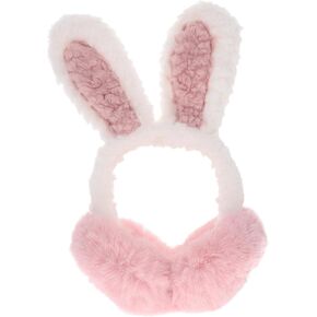 PartyKindom Protective Winter Ear Muffs for Boys and Girls Pink Bunny Earmuff for Toddlers Warm Comfortable in Kuwait