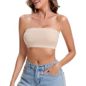 Tube Top for Women Bandeau Bra Strapless Top for Women Bralette Seamless Non-Padded in Kuwait