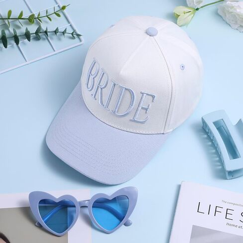 Blue Bride Trucker Hat Baseball Cap Accessories Bachelorette Party Gift Bridal Adech Bach Decorations in Saudi Arabia