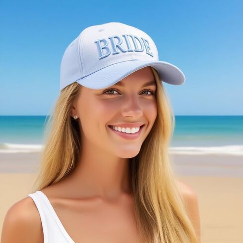 Blue Bride Trucker Hat Baseball Cap Accessories Bachelorette Party Gift Bridal Adech Bach Decorations in Saudi Arabia