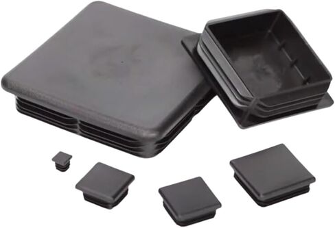 Caplugs 99395087 Plastic Plug for Square Tubing. SQR-1 1/2-10-14, PE-LD, to fit Square Tube Size OD1.500" Wall Thickness 10-14 Ga. (.134-.083)", Black (Pack of 40) in Saudi Arabia