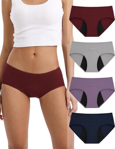 INNERSY Women's Period Underwear Hipster Postpartum Leakproof Protective Menstrual Panties 3-Pack in Saudi Arabia