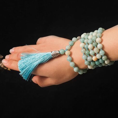 108 Mala Beads Stone Natural Japamala Yoga Prayer Prayer Losedity Hand Handed Heded Syned Develed Deved in Kuwait