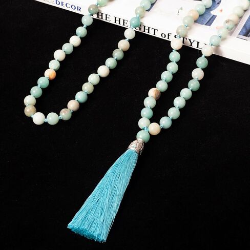 108 Mala Beads Stone Natural Japamala Yoga Prayer Prayer Losedity Hand Handed Heded Syned Develed Deved in Kuwait