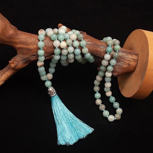 108 Mala Beads Stone Natural Japamala Yoga Prayer Prayer Losedity Hand Handed Heded Syned Develed Deved in Kuwait
