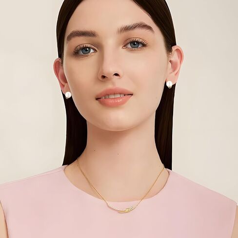 Elegant Flat Pearl Ear Clips for Women Minimalist 14k Gold Plated Pearl Non-Piercing Fashion Jewelry for Party Wedding Bridesmaid Gifts in Saudi Arabia