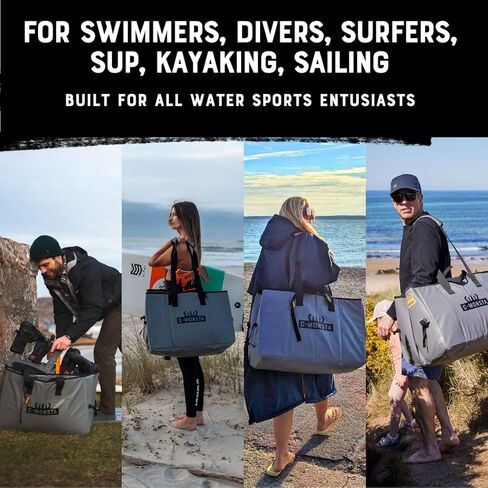 حقيبة الرطب والجاف | مثالية لركوب الأمواج |الغوص | الرياضات المائية الباردة | التجديف على متن الطائرة | حل العناية بملابس السباحة في المياه المفتوحة | تجفيف بذلة | حقيبة ركوب الأمواج | كيس جاف رطب in Kuwait