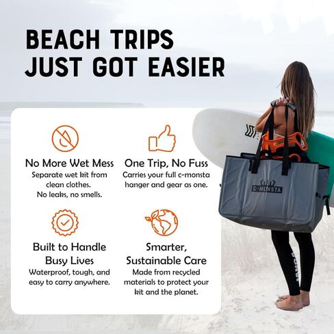 حقيبة الرطب والجاف | مثالية لركوب الأمواج |الغوص | الرياضات المائية الباردة | التجديف على متن الطائرة | حل العناية بملابس السباحة في المياه المفتوحة | تجفيف بذلة | حقيبة ركوب الأمواج | كيس جاف رطب in Kuwait