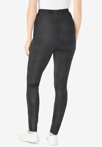 Woman Within Plus Size Stretch Cotton Printed Legging in Saudi Arabia