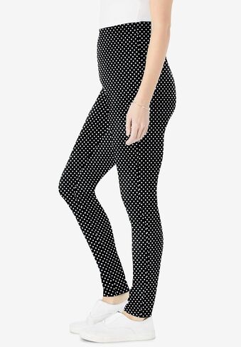 Woman Within Plus Size Stretch Cotton Printed Legging in Saudi Arabia