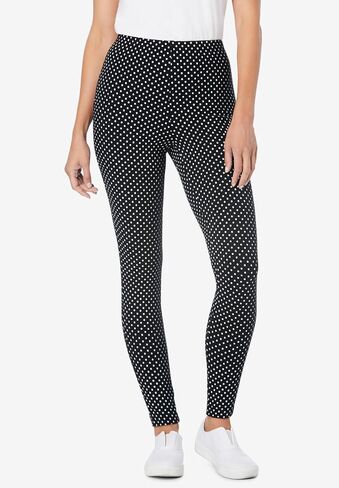Woman Within Plus Size Stretch Cotton Printed Legging in Saudi Arabia