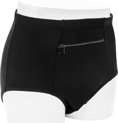Luexbox Pocket Pantie للنساء ، والملابس الداخلية سافر مع سراويل الجيب السرية للنساء ، 4 عبوات (أسود) in Kuwait