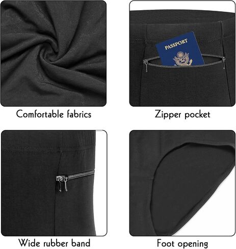 Luexbox Pocket Pantie للنساء ، والملابس الداخلية سافر مع سراويل الجيب السرية للنساء ، 4 عبوات (أسود) in Kuwait