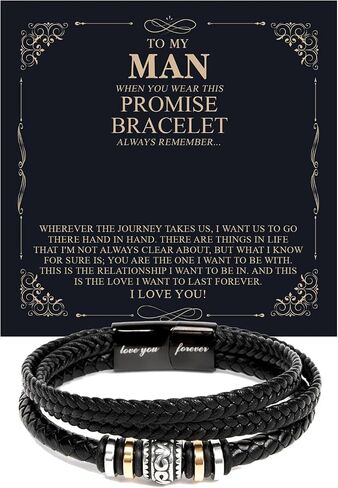 To My Man Love You Forever Bracelet, Promise Bracelet For Him, Boyfriend Gifts For Man, Jewelry For Men, Valentine's Day, Christmas, Anniversary Men Gifts For Boyfriend in Saudi Arabia