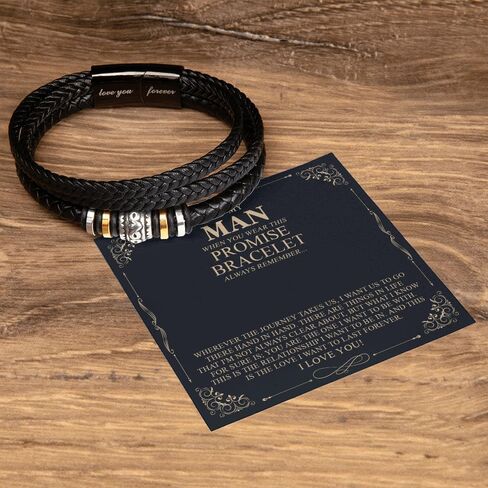 To My Man Love You Forever Bracelet, Promise Bracelet For Him, Boyfriend Gifts For Man, Jewelry For Men, Valentine's Day, Christmas, Anniversary Men Gifts For Boyfriend in Saudi Arabia