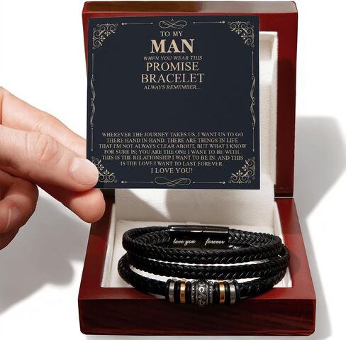 To My Man Love You Forever Bracelet, Promise Bracelet For Him, Boyfriend Gifts For Man, Jewelry For Men, Valentine's Day, Christmas, Anniversary Men Gifts For Boyfriend in Saudi Arabia