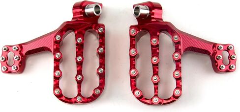 Universal Aluminum Cnc Off-road Motorcycle Footpeg Foot Pegs Footrest YZ85 125 250 YZF 250 450 WR 250F for YAMAHA (RED) in Kuwait